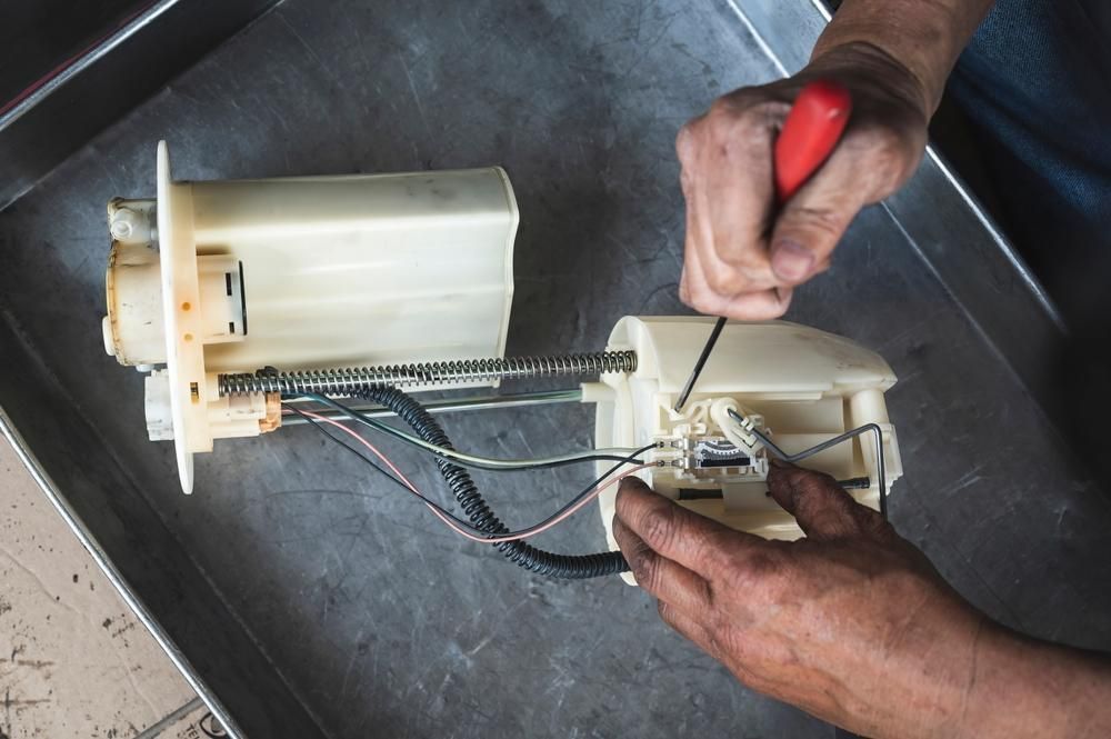 working on boat engine